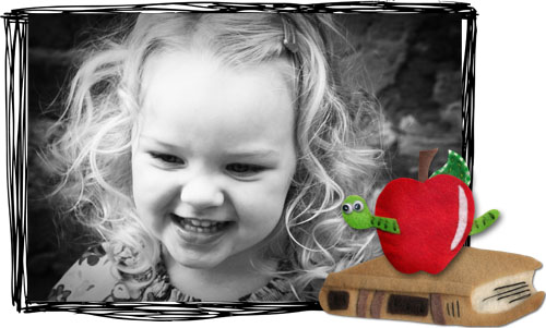 Photo by Aja Shoup; Back to School felts by me