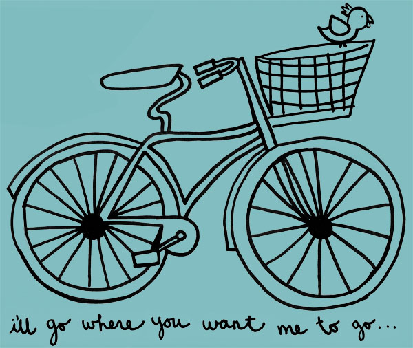 bike sketch by Pamela Donnis