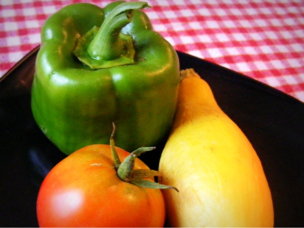our first picked veggies