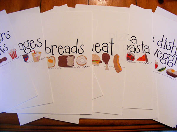 recipe binder categories