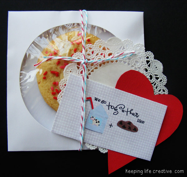 we go together like milk and cookies FREE printable by Keeping Life Creative