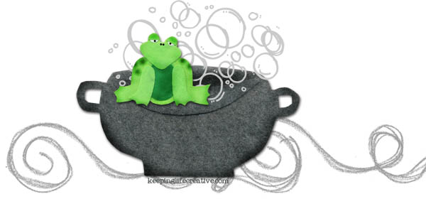 frog in a pot