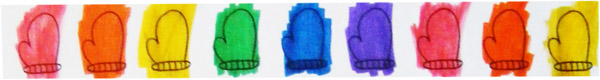 colored mitten border