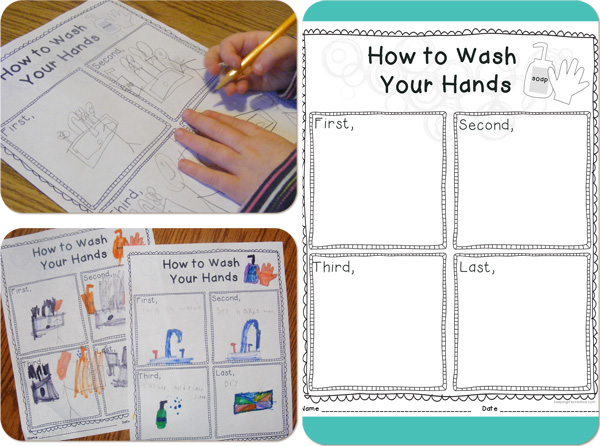 how to wash your hands writing activity