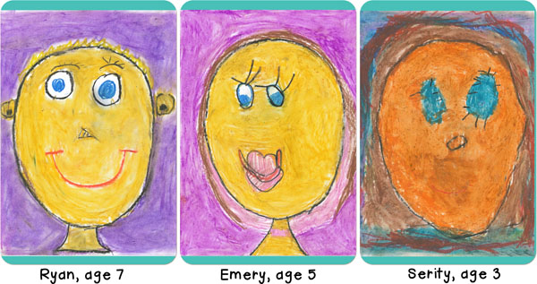 Creating Oil Pastel Self-portraits With Kids - Keeping Life Creative