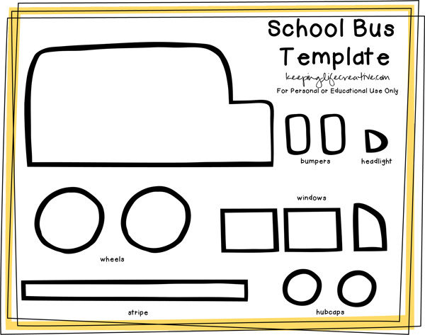 cut out bus Colouring Pages