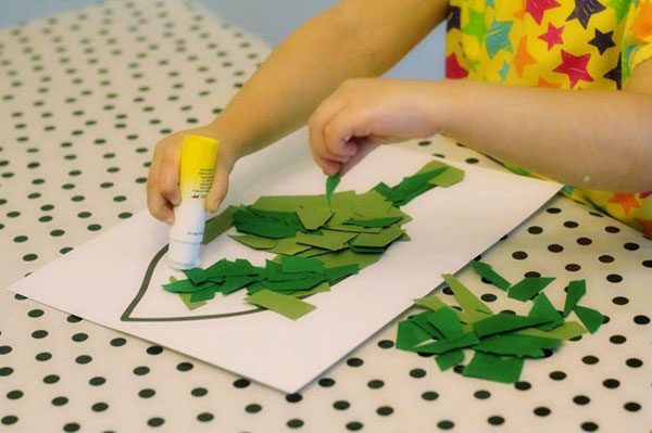 Cut-and-Paste Fall Leaf Collage for Kids - Keeping Life Creative